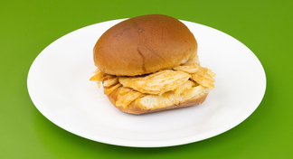 A plate with a Buffalo Chicken Slider