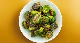 Bowl of roasted brussels sprouts