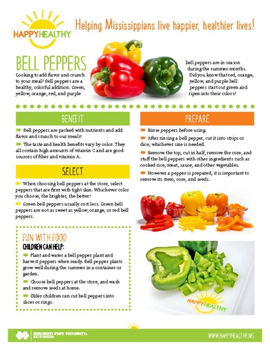 Download HappyHealthy Bell Peppers Newsletter (P3993)