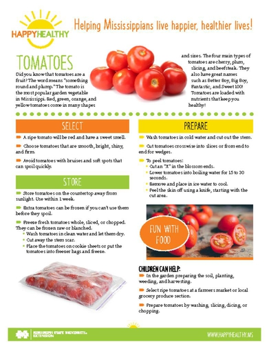 Download HappyHealthy Tomatoes Newsletter (P3611)