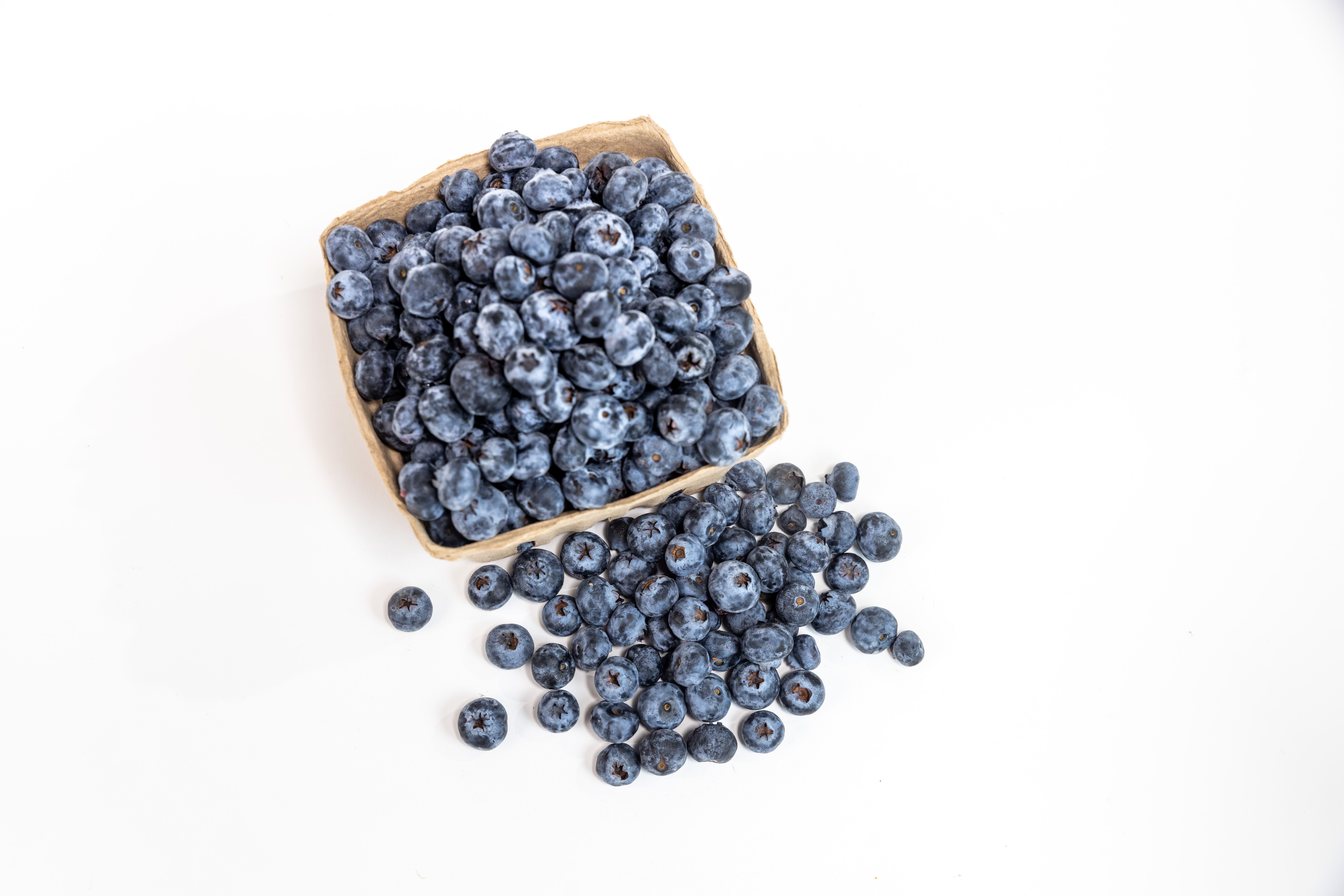 A crate of blueberries