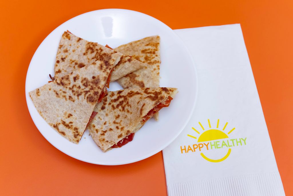 A plate of Pizza Quesadillas