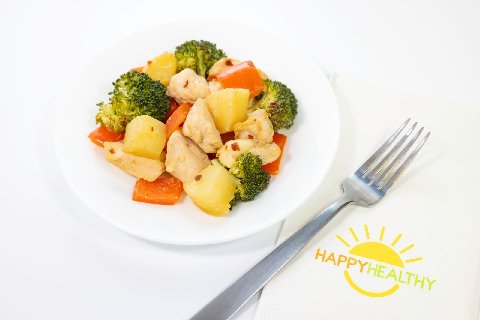 a plate of One Pan Hawaiian Chicken