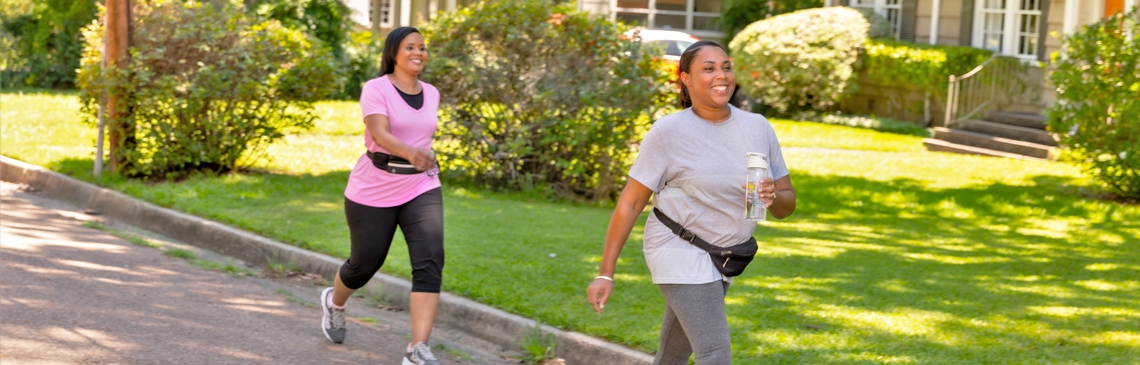 Women walking outside on street