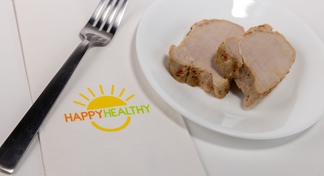 A plate of Slow Cooker Pork Loin