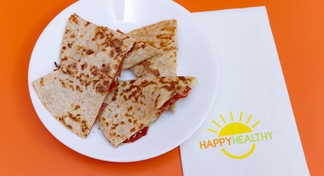 A plate of Pizza Quesadillas