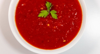 a bowl of Zesty Tomato Soup
