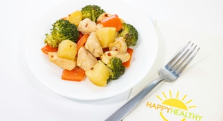 a plate of One Pan Hawaiian Chicken