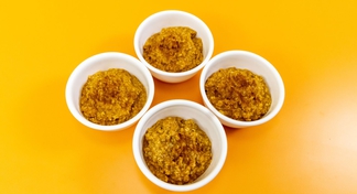 4 bowls of Cooked Oatmeal with Pumpkin