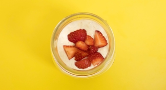 A jar with Peanut Butter Overnight Oats