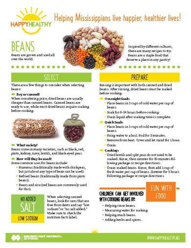 Download HappyHealthy Beans Fact Sheet (P3612)