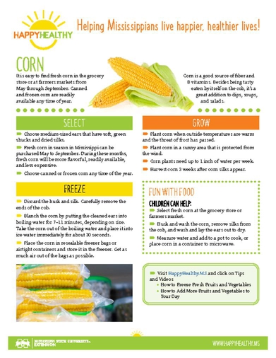 Download HappyHealthy Corn Fact Sheet (P4042)