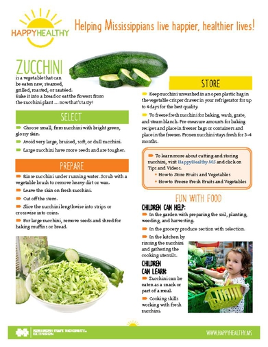 Download HappyHealthy Zucchini Fact Sheet (P3408)